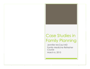 Case Studies in Family Planning
