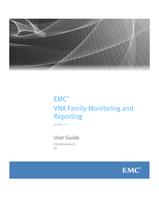 EMC VNX Family Monitoring and Reporting User Guide
