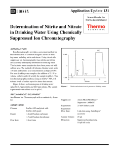 AU 131: Determination of Nitrite and Nitrate in Drinking Water Using