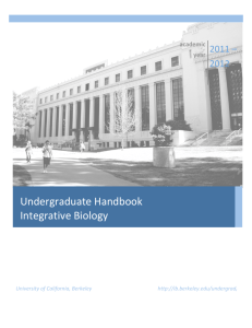Undergraduate Handbook Integrative Biology