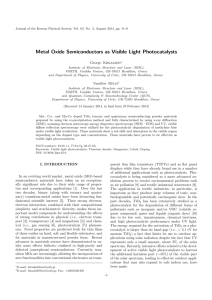 Metal Oxide Semiconductors as Visible Light Photocatalysts