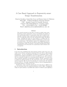 A Case Based Approach to Expressivity