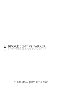 Broadbent vs Parker Wine Tasting