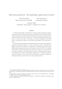 R&D and productivity: The knowledge capital model revisited