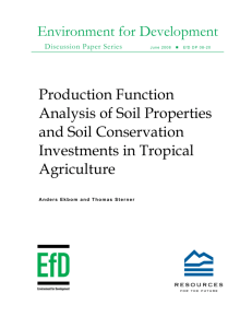 Production Function Analysis of Soil Properties and Soil