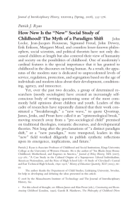 How New Is the “New” Social Study of Childhood?