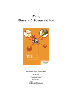 Elements Of Human Nutrition