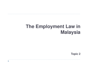 The Employment Law in Malaysia