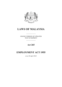 LAWS OF MALAYSIA