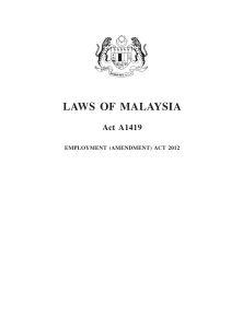 laws OF MalaYsIa - Federal Gazette