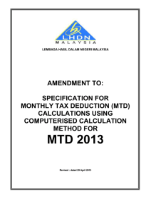 MTD 2013 - Lembaga Hasil Dalam Negeri