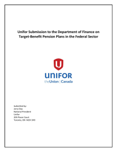Unifor Submission to the Department of Finance