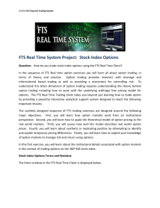 FTS Real Time System Project: Stock Index Options