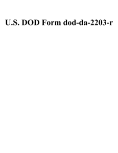 U.S. DOD Form dod-da-2203-r