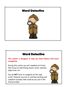 Word Detective Word Detective