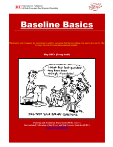 Baseline Basics - International Federation of Red Cross and Red