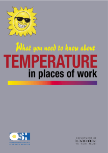 Temperature in Places of Work