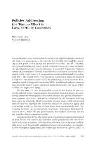Policies Addressing the Tempo Effect in Low-Fertility Countries