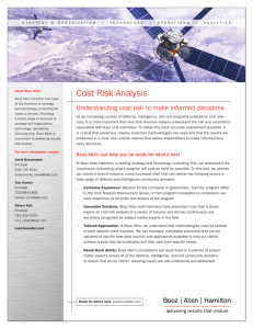 Cost Risk Analysis - Booz Allen Hamilton