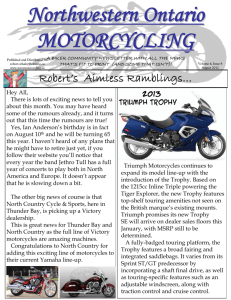 Northwestern Ontario MOTORCYCLING