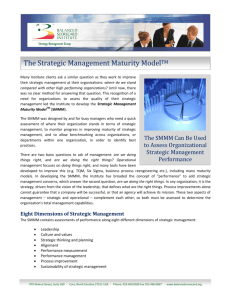 The Strategic Management Maturity ModelTM
