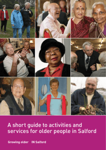 A short guide to activities and services for older people in Salford