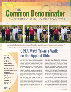 2009 Newsletter - UCLA Department of Mathematics