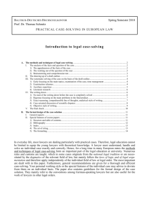 Introduction to legal case-solving