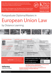 European Union Law - King's College London