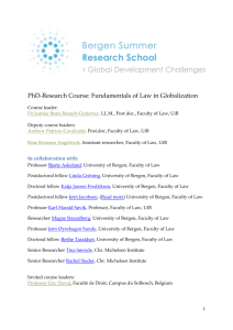 PhD-Research Course: Fundamentals of Law in Globalization