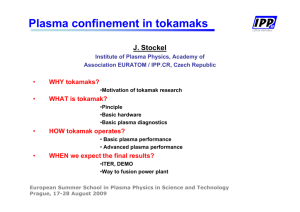 Plasma confinement in tokamaks