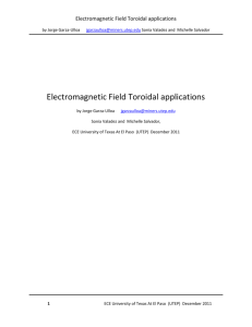 Electromagnetic Field Toroidal applications