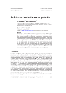 An introduction to the vector potential