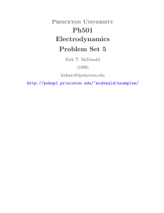 Ph501 Electrodynamics Problem Set 5