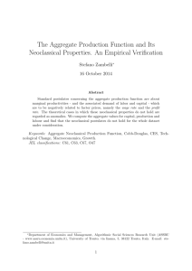 The Aggregate Production Function and Its Neoclassical Properties