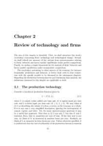 Chapter 2 Review of technology and firms
