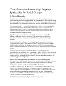 'Transformative Leadership' Employs Spirituality for Social Change