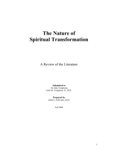 The Nature of Spiritual Transformation