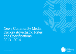 News Community Media Display Advertising Rates and