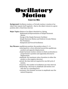 oscillatory motion review sheet