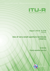 Use of very small aperture terminals (VSATs)