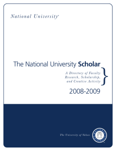 The National University Scholar 2008-2009