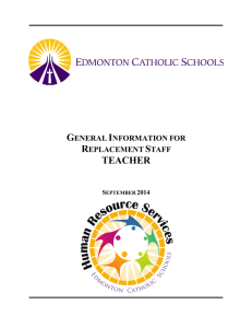 teacher - Careers - Edmonton Catholic Schools