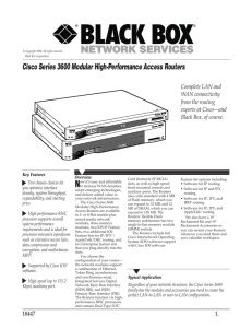 Cisco Series 3600 Modular High-Performance Access