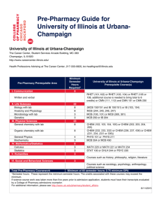 Pre-Pharmacy Guide for University of Illinois at Urbana