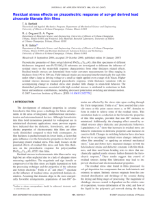 Residual stress effects on piezoelectric response of sol