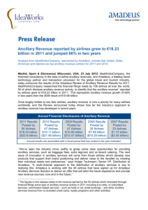 Ancillary Revenue reported by airlines grew to €18.23 billion in