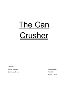 The Can Crusher - Department of Electrical Engineering and