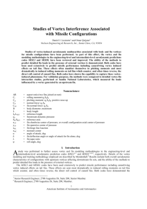 Studies of Vortex Interference Associated with Missile