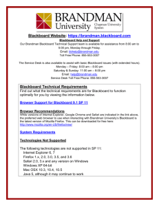 Blackboard Technical Requirements